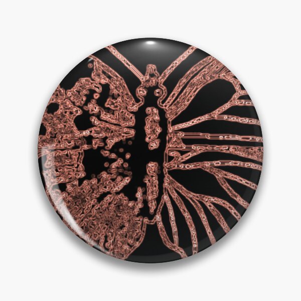 Item preview, Abstract Butterfly Black and Tangerine German Illustration Text Diagram Butterflies Negative Image designed and sold by kattakitty.