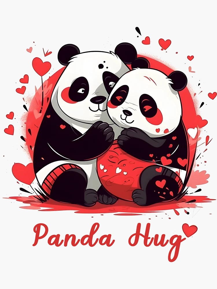 Panda en peluche mignon calins l'amour. 457035 Art vectoriel chez  Vecteezy