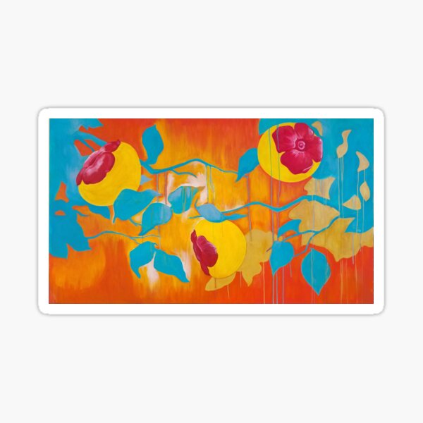 Falling Persimmons in Yellow Sticker