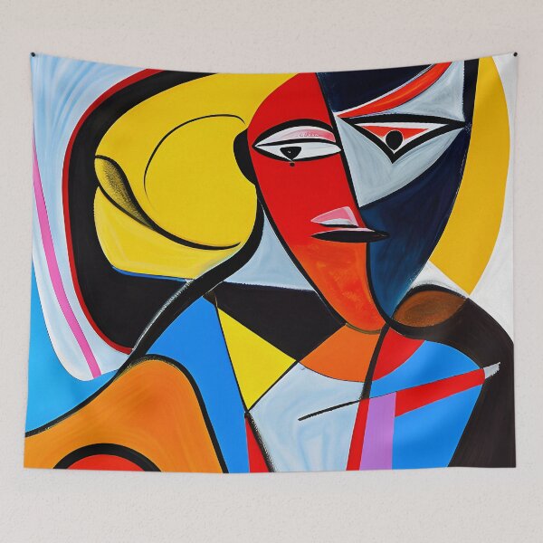 Item preview, Fauvist Colors in a Cubist Composition designed and sold by The Bubble 1307.