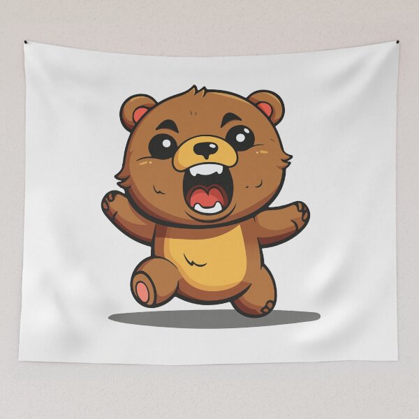 Item preview, Fierce Ted Chibi Kawaii in Action: High Resolution Vector Illustration to Add Fun and Humor to Your Projects designed and sold by jonathandsillva.