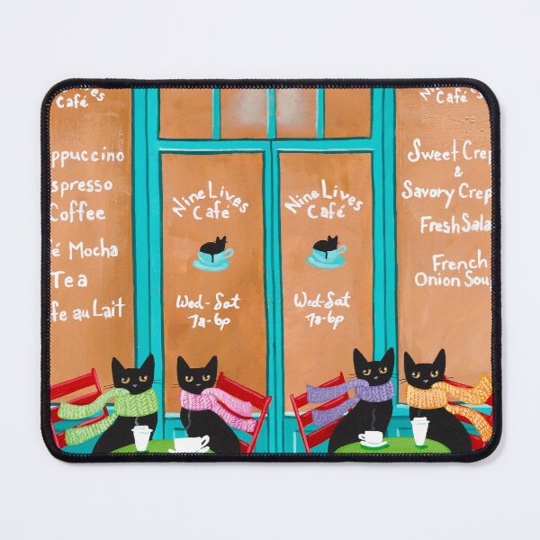 Item preview, Nine Lives Cat Cafe designed and sold by KilkennyCat Art.