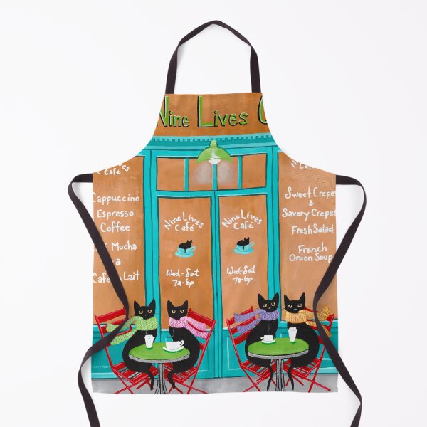Item preview, Nine Lives Cat Cafe designed and sold by KilkennyCat Art.