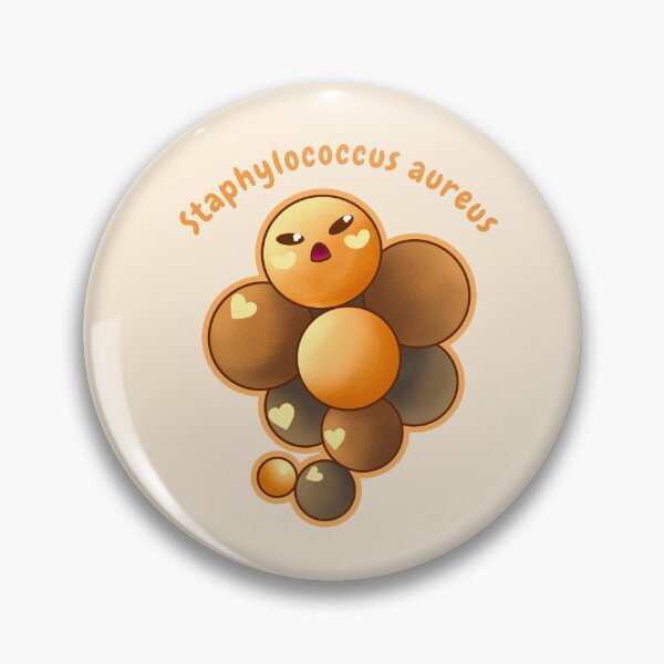 Item preview, Microbiology Button | Science Button | Cute Button | Staphylococcus Button | Lab Week Button | Scientist Button | designed and sold by thepinkbirb.