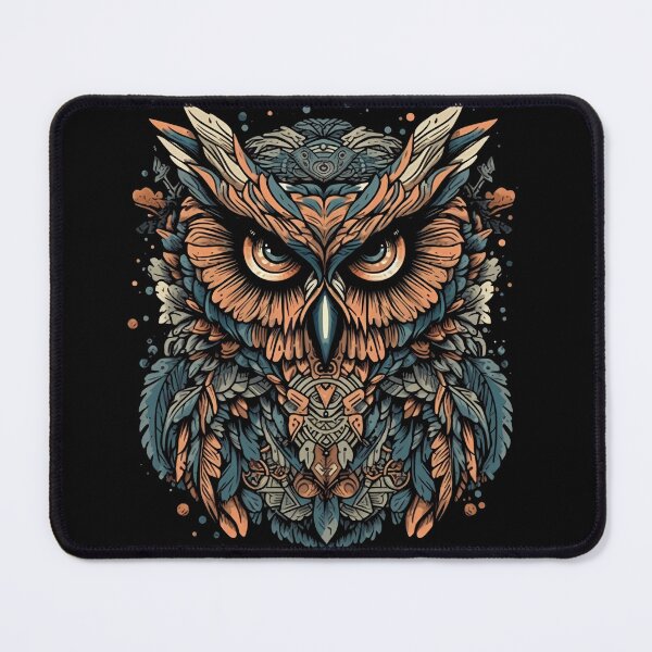 Item preview, Feathered Friend: Colorful Owl Illustration Tee designed and sold by Mahedi Hasan Fahim.