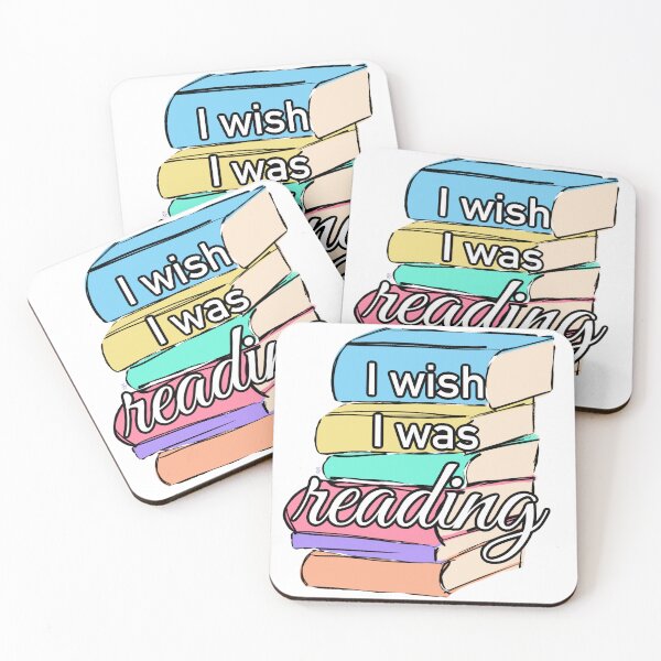 Item preview, “I Wish I Was Reading” - Pastel Books designed and sold by TeaLimeTwo.