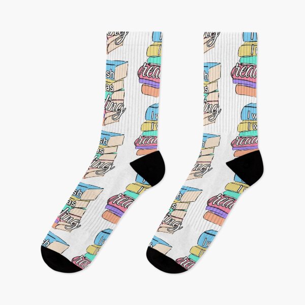 Item preview, “I Wish I Was Reading” - Pastel Books designed and sold by TeaLimeTwo.