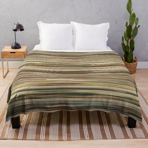 Item preview, Horizontal Muted Earth Tones Stripe Pattern - Minimalist Design for Home Decor designed and sold by ABArtByAlexST.