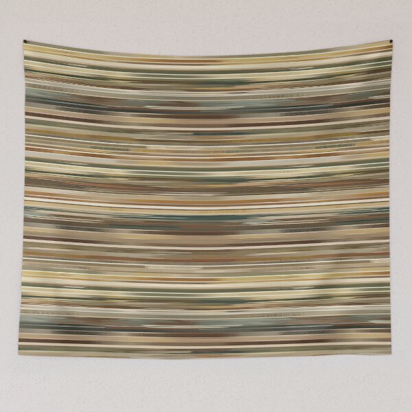 Item preview, Horizontal Muted Earth Tones Stripe Pattern - Minimalist Design for Home Decor designed and sold by ABArtByAlexST.