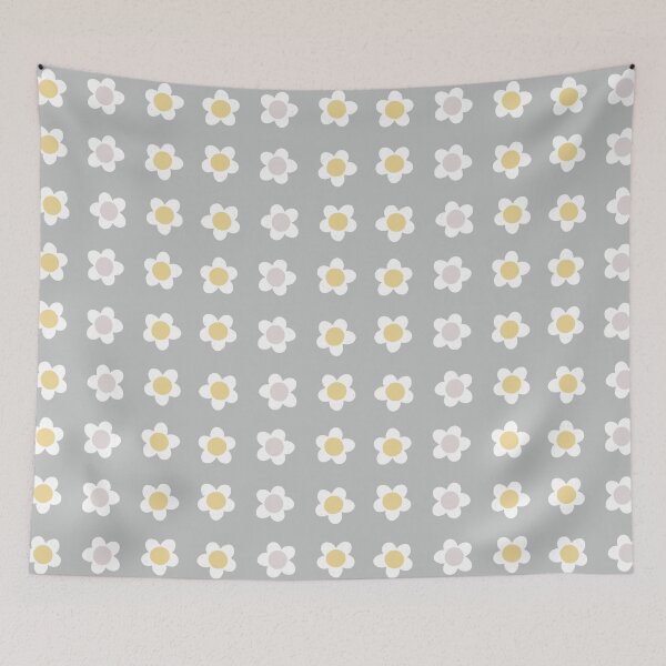 Item preview, Cute Flower Stripes Spring And Summer Floral Pattern Grayish Blue designed and sold by scorpiolane.