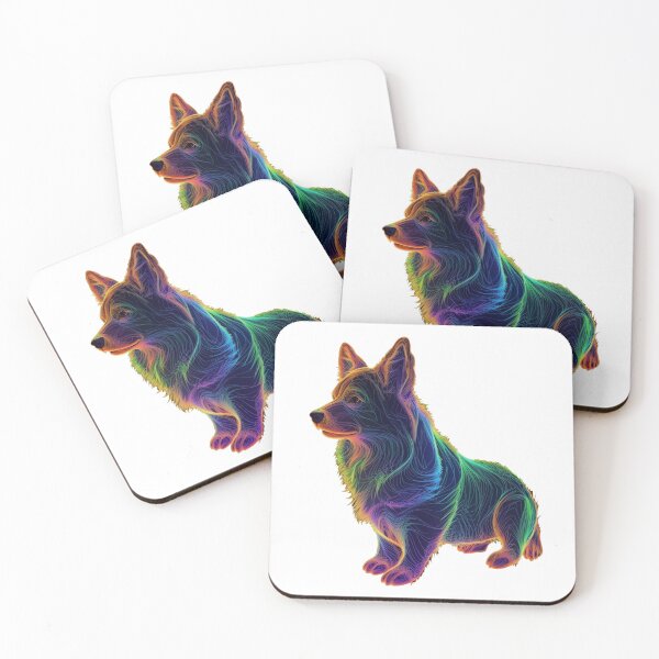 Item preview, Drawn Neon Corgi Masterpiece | AI Generated Art designed and sold by Dissent By Design.