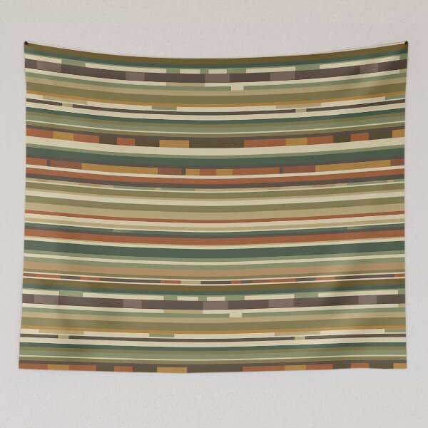 Item preview, Muted Earth Tones Horizontal Stripe Pattern - Minimalist Design designed and sold by ABArtByAlexST.