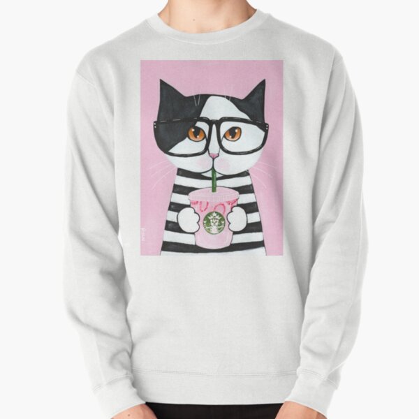 Item preview, Kitty Loves The Pink Drink designed and sold by KilkennyCat Art.