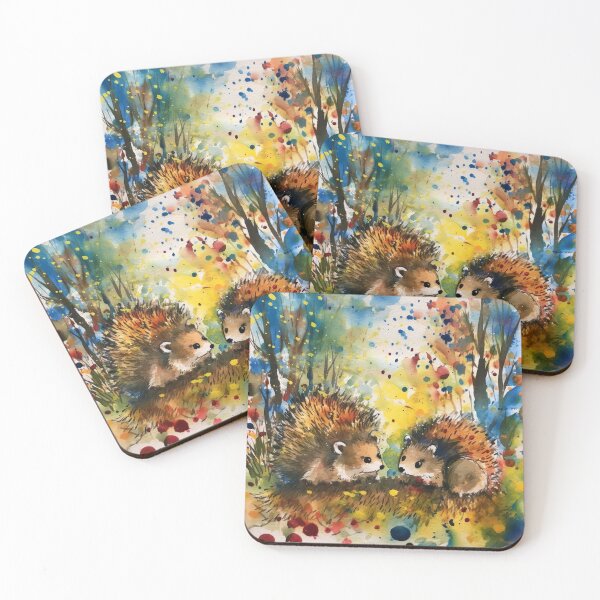 Item preview, Finger Painted Hedgehogs designed and sold by Matt's Artificial Nature.
