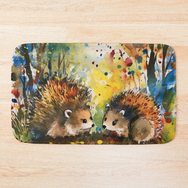 Item preview, Finger Painted Hedgehogs designed and sold by Matt's Artificial Nature.