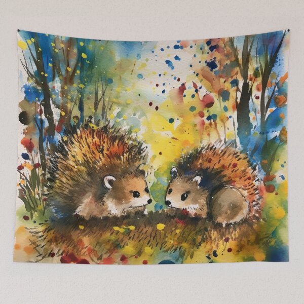 Item preview, Finger Painted Hedgehogs designed and sold by Matt's Artificial Nature.