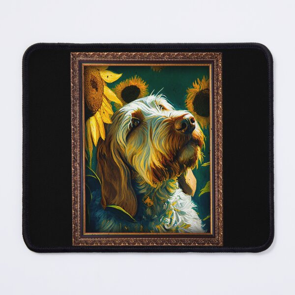 Item preview, Spinone Italiano Sunflower Painting Adorable Dog designed and sold by rafaeltto.