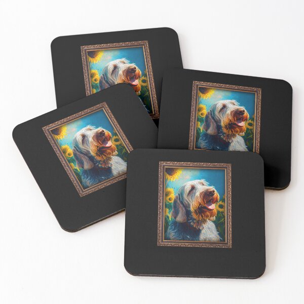 Item preview, Spinone Italiano Sunflower Painting Adorable Dog designed and sold by rafaeltto.