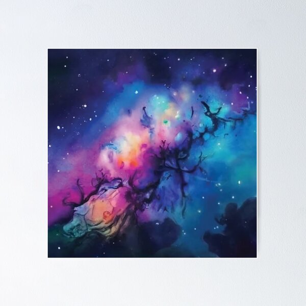 Item preview, Abstract watercolour style galaxy scene designed and sold by KaitJDesign.