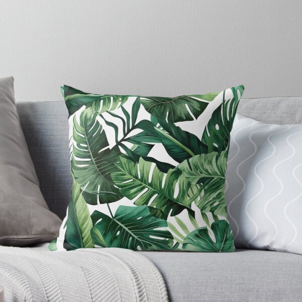 Item preview, Tropical leaves green seamless pattern designed and sold by Acim0.
