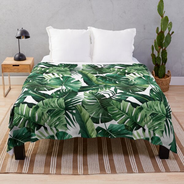 Item preview, Tropical leaves green seamless pattern designed and sold by Acim0.