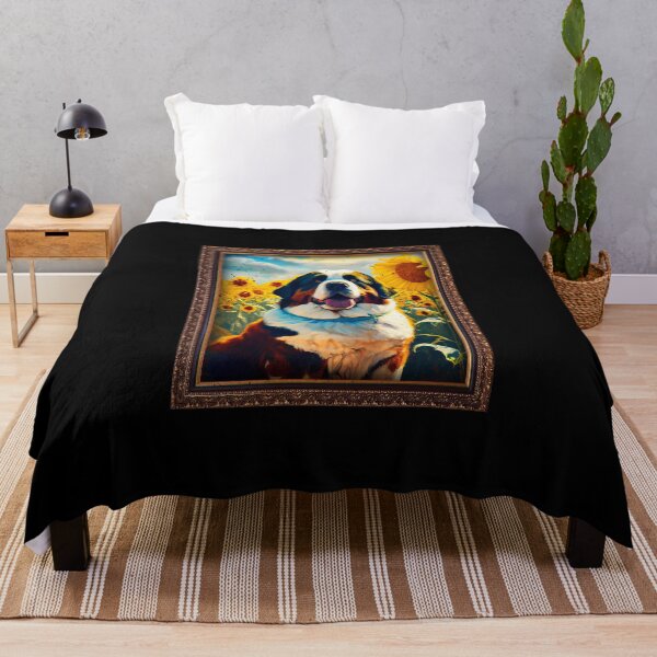 Item preview, St. Bernard Sunflower Painting Adorable Dog designed and sold by rafaeltto.