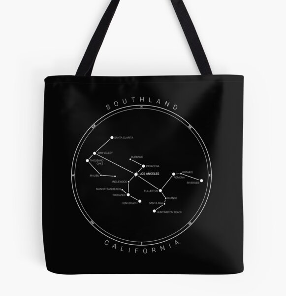 Riverside City Street Map California Souvenir Tote Bag