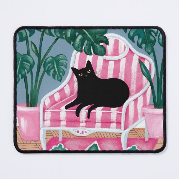 Item preview, Black Cats and Potted Palms designed and sold by KilkennyCat Art.