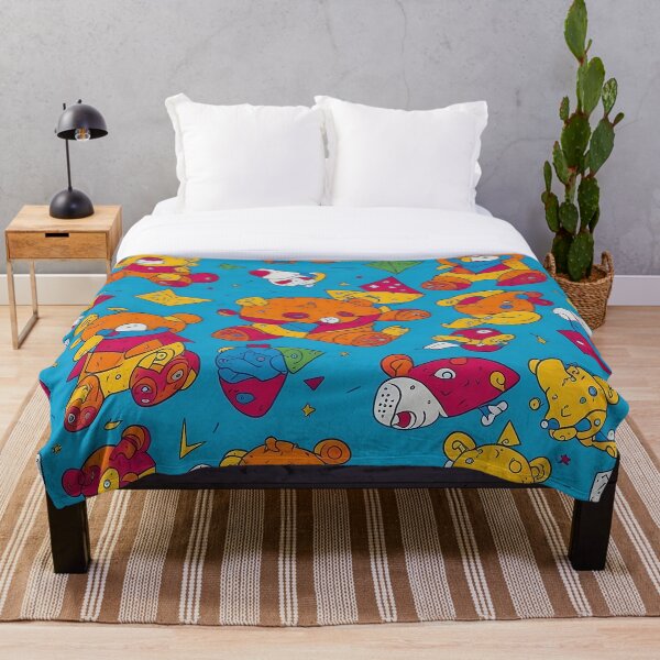 Aperçu de l'œuvre Ours en peluche motif répétitif sur fond bleu créée et vendue par Gary Gable.