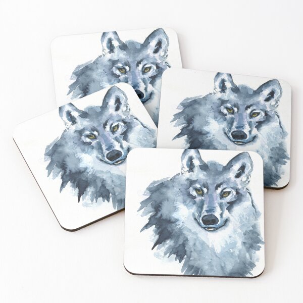 Item preview, Indigo watercolor wolf designed and sold by AnissaF.