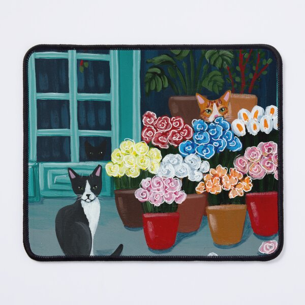 Item preview, The Flower Shop Cats designed and sold by KilkennyCat Art.