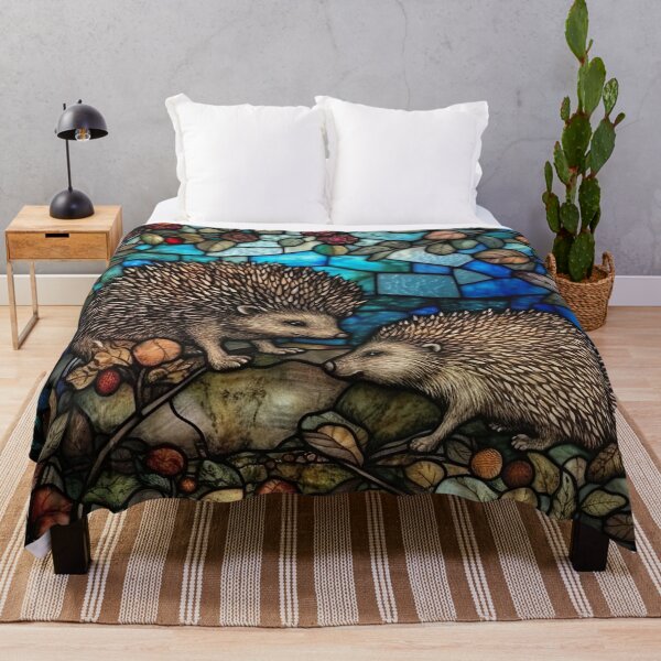 Item preview, Stained Glass Hedgehogs designed and sold by Matt's Artificial Nature.