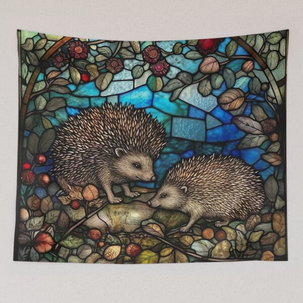 Item preview, Stained Glass Hedgehogs designed and sold by Matt's Artificial Nature.