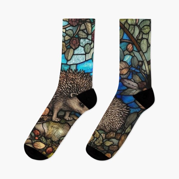 Item preview, Stained Glass Hedgehogs designed and sold by Matt's Artificial Nature.