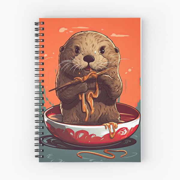 Item preview, Sea Otter Eating Ramen designed and sold by prettykaler.