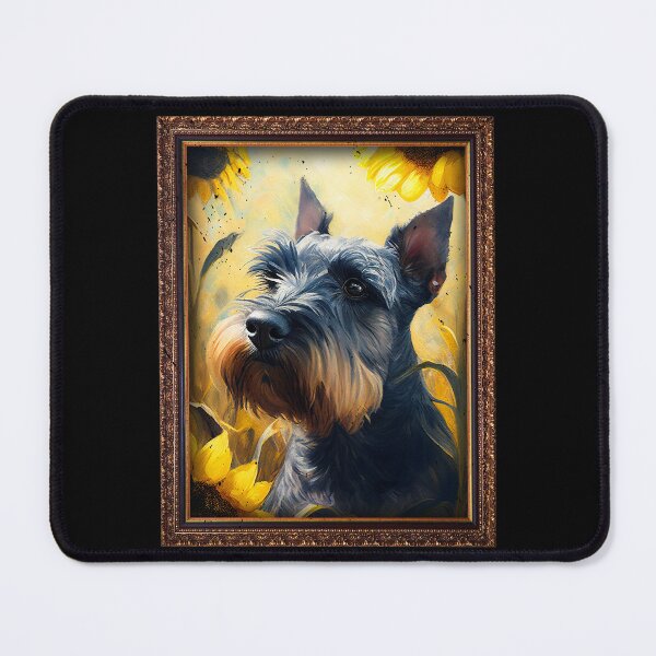 Item preview, Standard Schnauzer Sunflower Painting Adorable Dog designed and sold by rafaeltto.