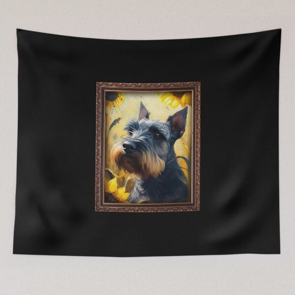 Item preview, Standard Schnauzer Sunflower Painting Adorable Dog designed and sold by rafaeltto.