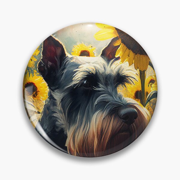 Artikelvorschau, Standard Schnauzer Sunflower Painting Adorable Dog entworfen und verkauft von rafaeltto.