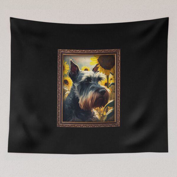 Item preview, Standard Schnauzer Sunflower Painting Adorable Dog designed and sold by rafaeltto.