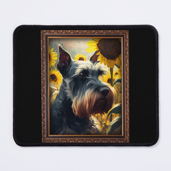 Item preview, Standard Schnauzer Sunflower Painting Adorable Dog designed and sold by rafaeltto.
