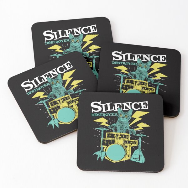 Aperçu de l'œuvre Batteur Batterie Percussion Percussionniste Musicien -Cat Silence Destroyer créée et vendue par ReneeLars.