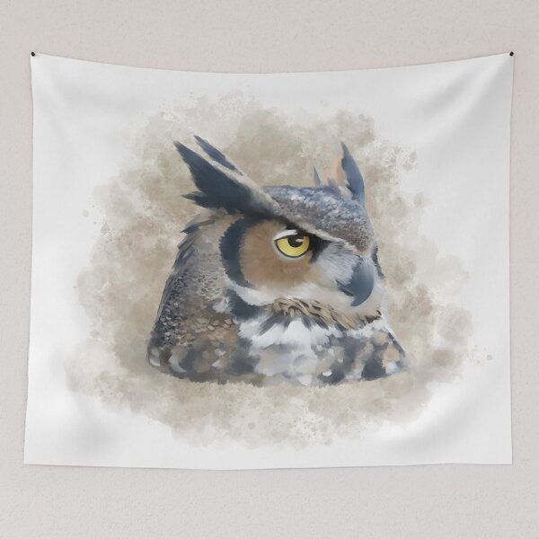 Item preview, Great Horned Owl designed and sold by xSnoozyx.