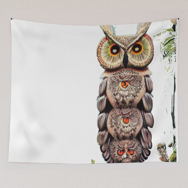 Item preview, Totem Pole Owl designed and sold by DukeGroovy.