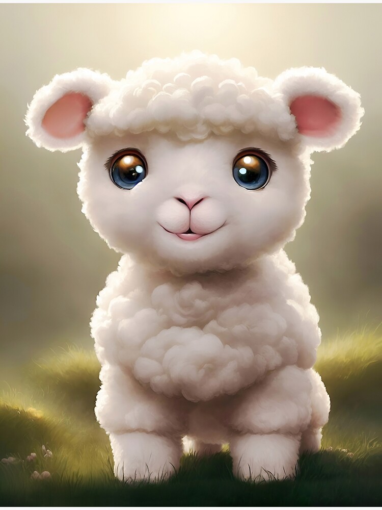 fluffy baby lamb