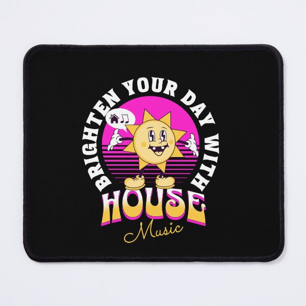 Item preview, HOUSE MUSIC  - Brighten Your Day (white/pink/orange) designed and sold by Discothreadz.