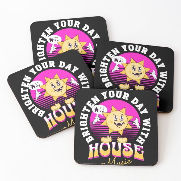 Item preview, HOUSE MUSIC  - Brighten Your Day (white/pink/orange) designed and sold by Discothreadz.