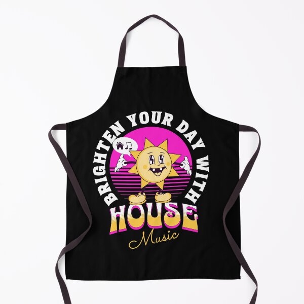 Item preview, HOUSE MUSIC - Brighten Your Day (white/pink/orange) designed and sold by Discothreadz.