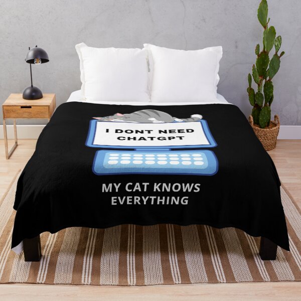 Item preview, Cat GPT Working Ai Cat, Funny Lazy Cat Using Computer Design for Cat Lovers and ChatGPT Fans designed and sold by PrintOfi.