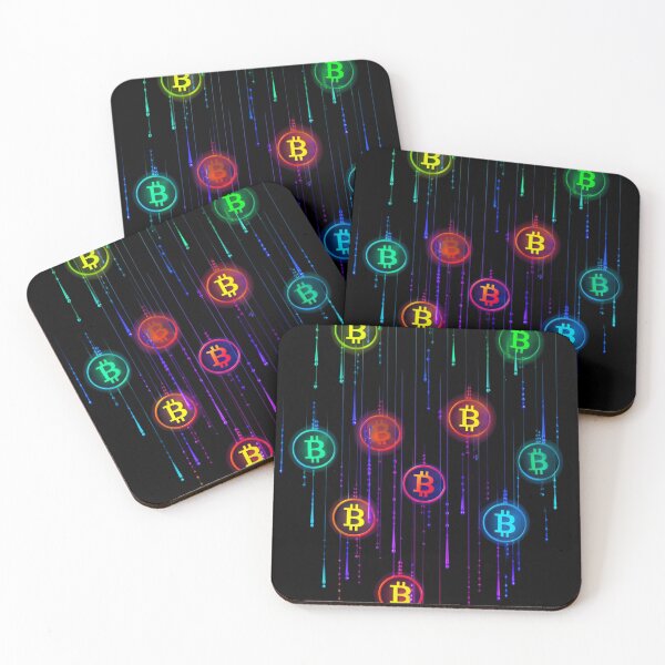 Item preview, Colorful Bitcoin Rain designed and sold by UlDesigns.