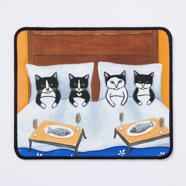 Item preview, Brunch in Bed Cats designed and sold by KilkennyCat Art.